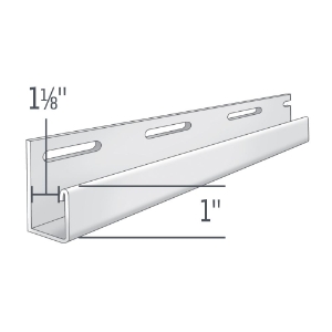 1-1/8 in. Matte J Channel Sterling 12 ft. 6 in.