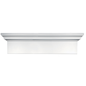 9 in. x 33-5/8 in. Flat Window Header Panel #001 White