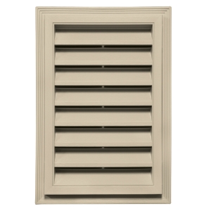 12 in. x 18 in. Rectangle Louver Gable Vent #011 Sandalwood