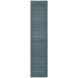 12 in. x 55 in. Open Louver Shutter Wedgewood Blue #004